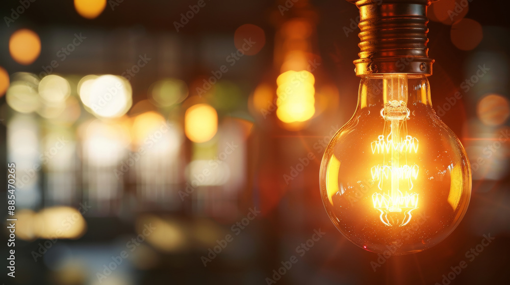 The soft filament of an Edison bulb radiates warm light, creating a cozy and inviting ambiance in a dimly lit room. The soft filament of an Edison bulb radiates warm light, creating a cozy and inviting ambiance in a dimly lit room.