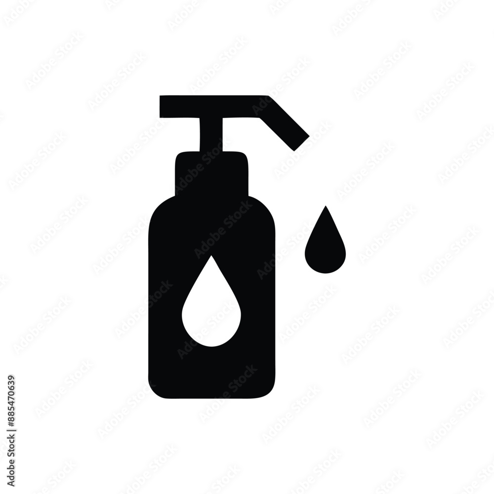 hand sanitizer line icon vector hand sanitizer line icon vector