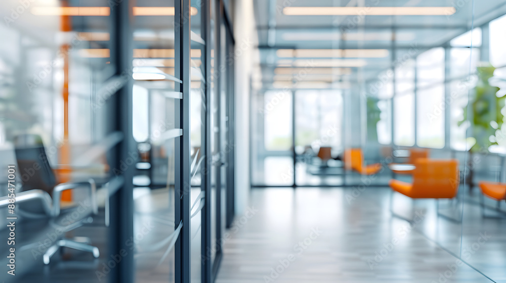 A blurred view of a modern office interior featuring glass partitions and vibrant orange accents, creating a dynamic workspace. A blurred view of a modern office interior featuring glass partitions and vibrant orange accents, creating a dynamic workspace.