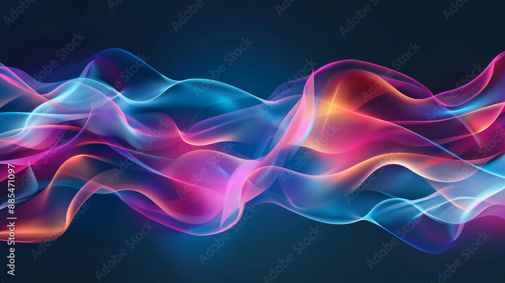 A swirling fusion of colorful abstract waves against a dark background, evoking a sense of energy, fluidity, and imagination. A swirling fusion of colorful abstract waves against a dark background, evoking a sense of energy, fluidity, and imagination.