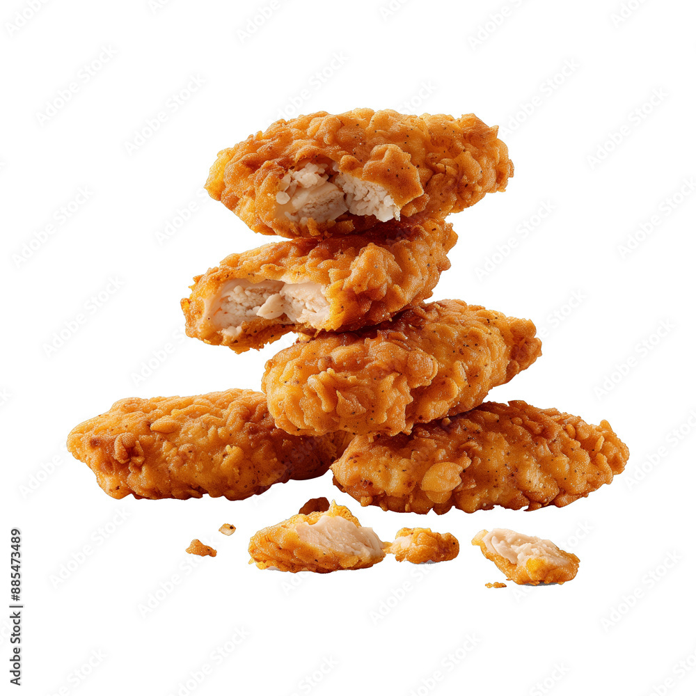 Chicken nuggets on transparent background Chicken nuggets on transparent background
