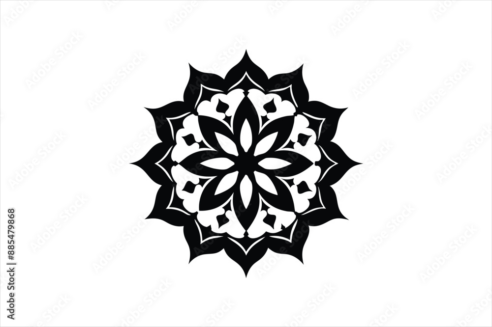 Abstract circular pattern design mandala style vector art illustration Abstract circular pattern design mandala style vector art illustration