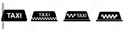 Taxi icon vector set. Taxi service illustration sign collection. Transportation of passengers symbol or logo.