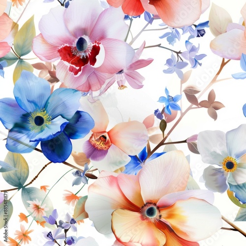 Watercolor Floral Pattern.