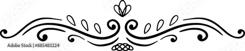 Illustration of a decorative divider with abstract elements. Vector.