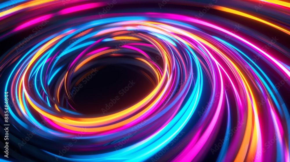 Abstract Neon Swirls Background. Abstract Neon Swirls Background.