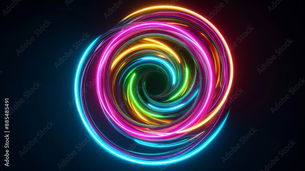 Abstract swirling neon lights. Abstract swirling neon lights.