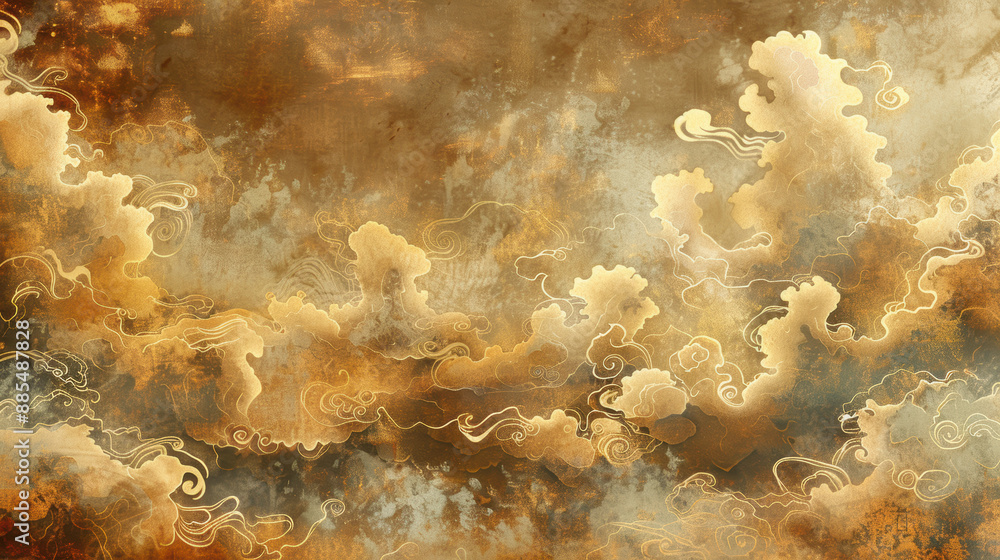 Chinese cloud pattern texture with antique finish, classical background wallpaper Chinese cloud pattern texture with antique finish, classical background wallpaper