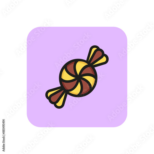 Mint candy line icon. Sweets, Christmas, lollipop. Dessert concept. Holiday concept. Vector illustration can be used for topics like food, celebration, unhealthy eating