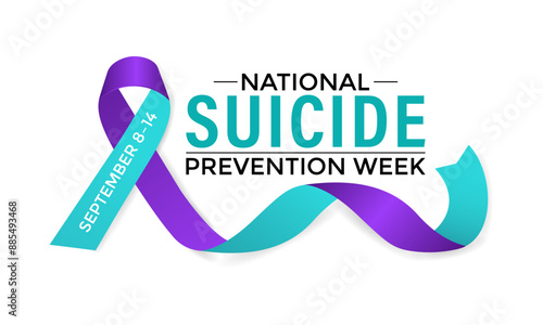 National Suicide prevention week is observed every year during September. Vector illustration . Banner, Holiday, poster, card and banner design.