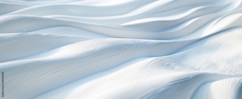 Abstract white fabric texture forming soft waves background Abstract white fabric texture forming soft waves background