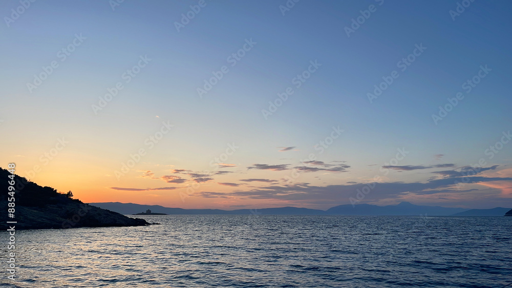 sunset over the sea sunset over the sea
