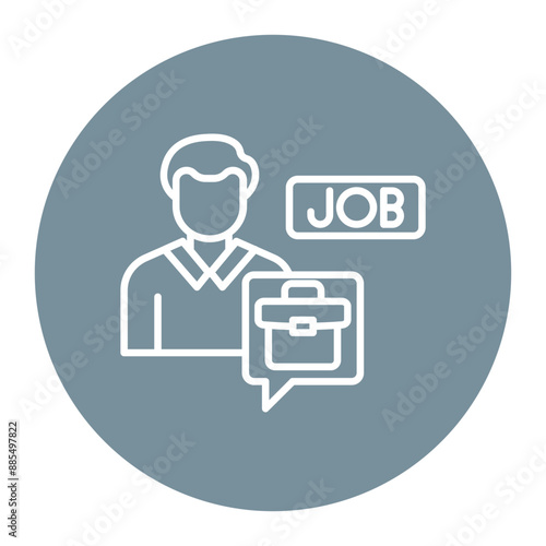 Job Seeker Male Icon