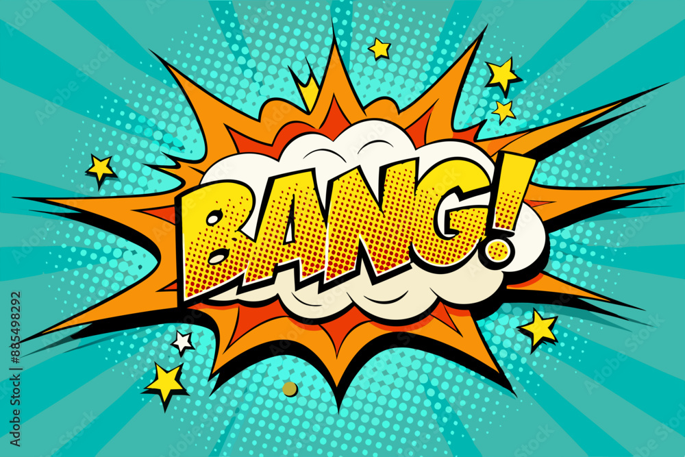 © Veronica - The word 'bang' drawn in pop art style. words of surprise. Vector illustration