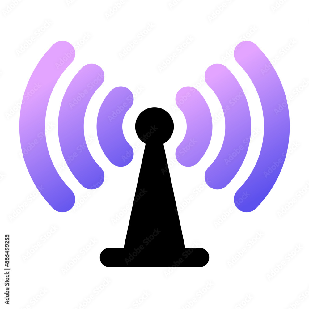 Editable vector wifi tower signal icon. Part of a big icon set family. Perfect for web and app interfaces, presentations, infographics, etc Editable vector wifi tower signal icon. Part of a big icon set family. Perfect for web and app interfaces, presentations, infographics, etc