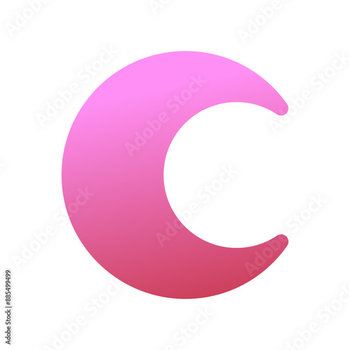 Editable vector crescent moon icon. Part of a big icon set family. Perfect for web and app interfaces, presentations, infographics, etc