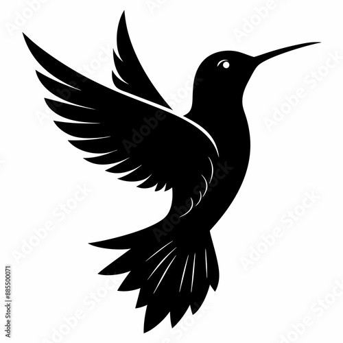 Hummingbird Black silhouette