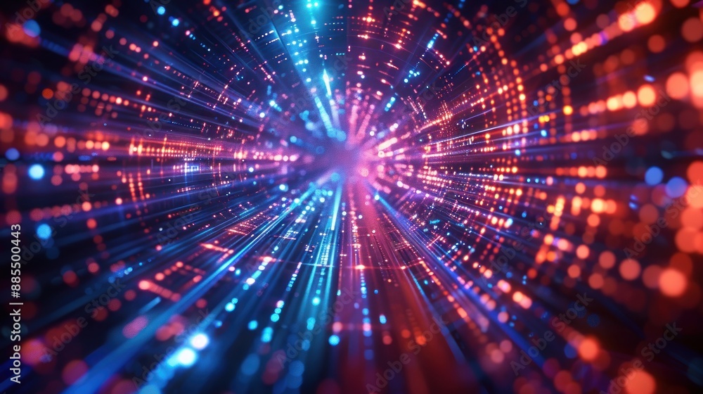 Abstract Tunnel of Light and Color Abstract Tunnel of Light and Color