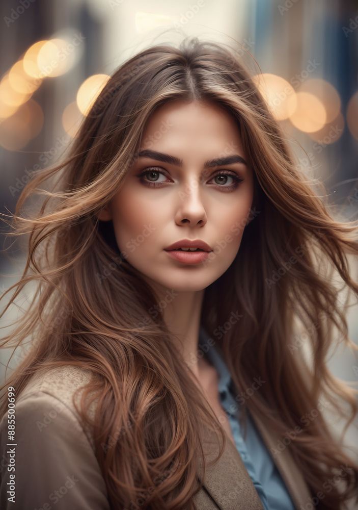 stylish woman with parted lips stylish woman with parted lips