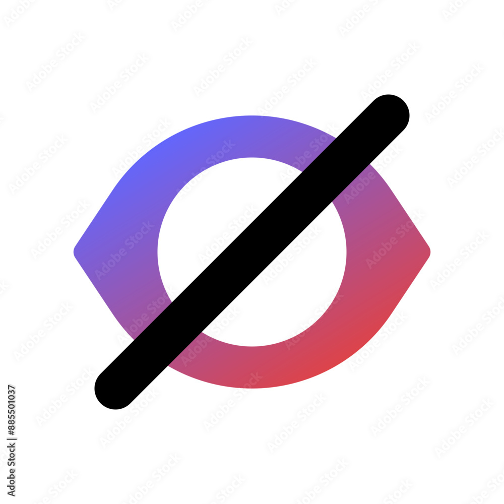 Editable vector hide password eye visual impairment icon. Part of a big icon set family. Perfect for web and app interfaces, presentations, infographics, etc