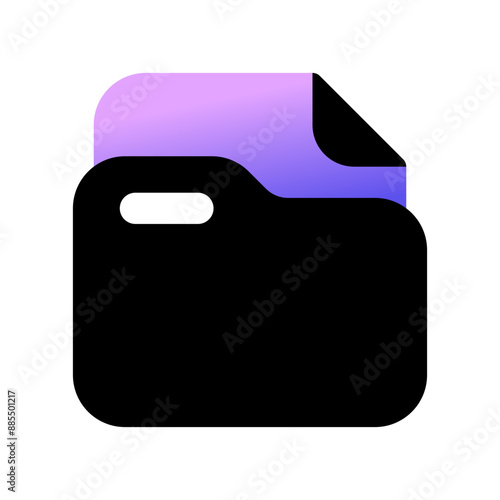 Editable vector file document folder icon. Part of a big icon set family. Perfect for web and app interfaces, presentations, infographics, etc