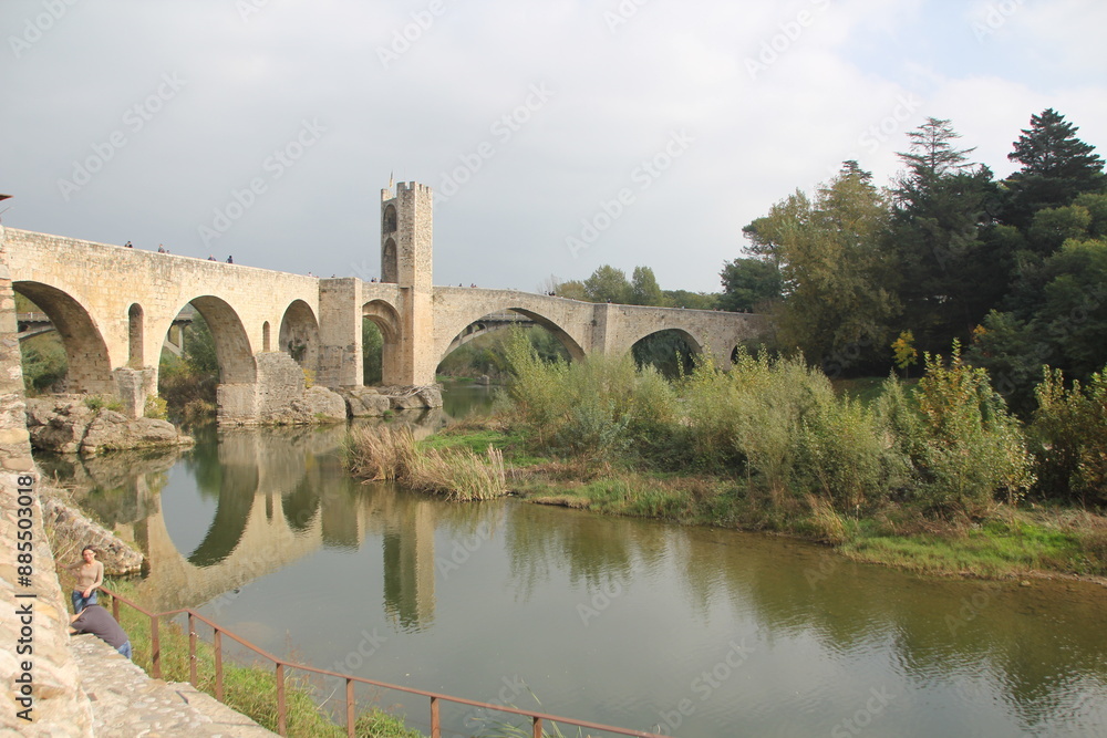 Fototapeta premium Close-up of a bridge as an architectural detail of road construction in Israel.