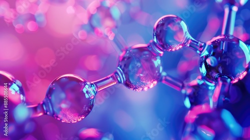 Obraz na płótnie Chemical compounds under UV light w salonie
