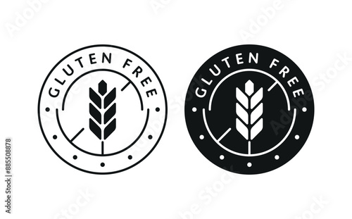 gluten free stamp. gluten free sticker on white background. gluten free logo