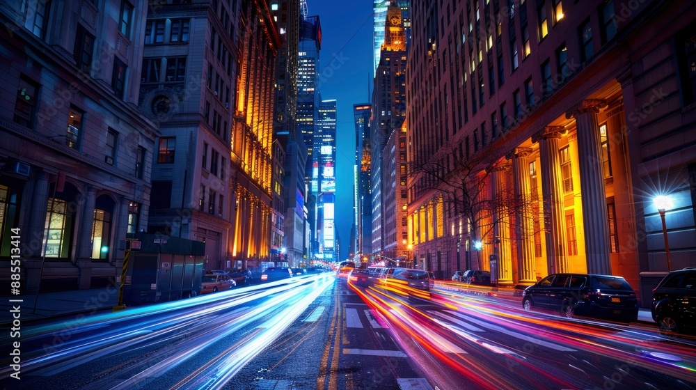 A long-exposure shot of a financial district street at night with light trails from passing cars, symbolizing the 24/7 nature of the stock market. A long-exposure shot of a financial district street at night with light trails from passing cars, symbolizing the 24/7 nature of the stock market.