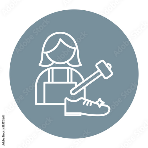 Shoe Maker Lady Icon