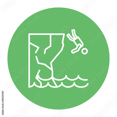Cliff Diving Icon