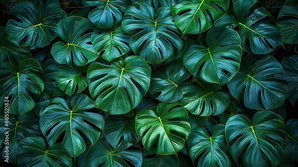 A close-up of a green leafy plant with yellow lines in the middle of the leaves on a black background A close-up of a green leafy plant with yellow lines in the middle of the leaves on a black background