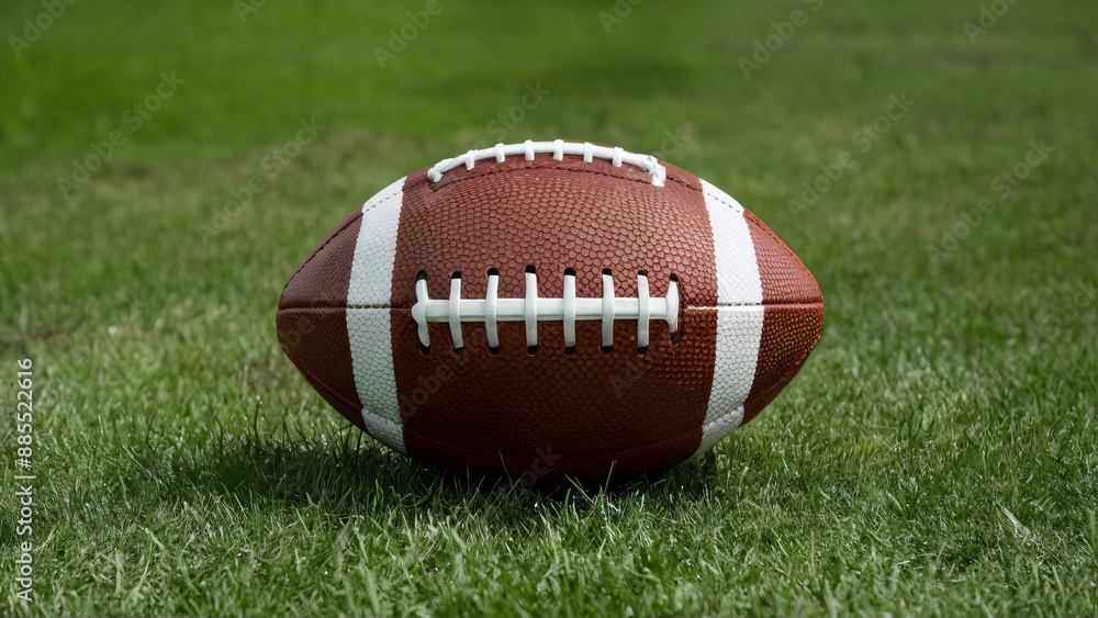 American football ball, isolated on a white background horizontal American football ball, isolated on a white background horizontal