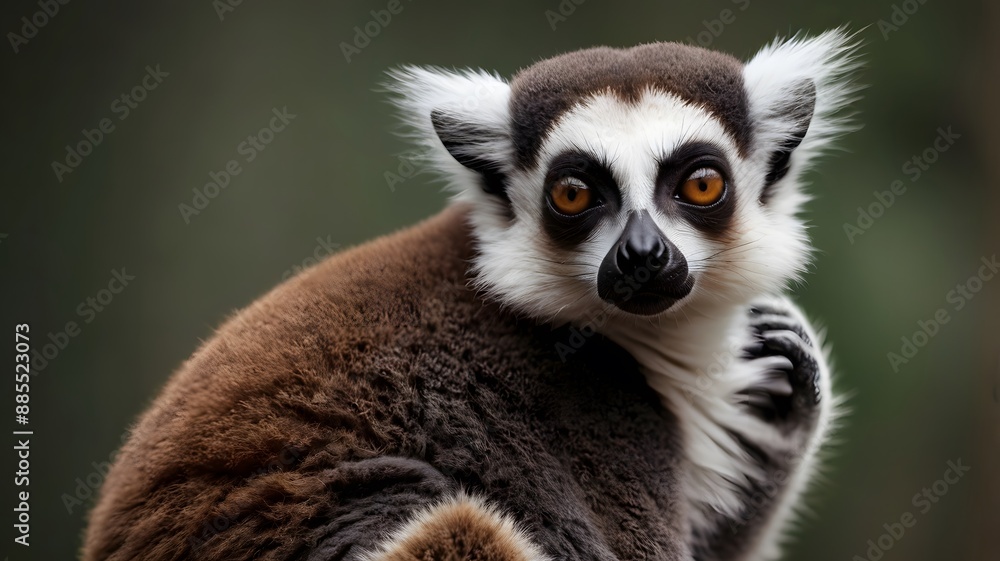 ring lemur close up portrait shot ring lemur close up portrait shot