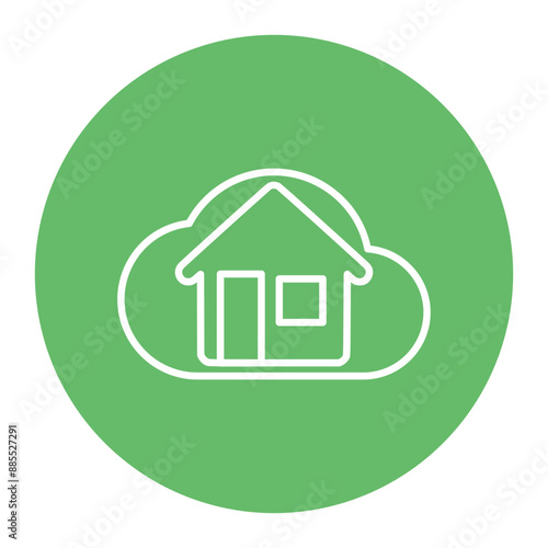 Cloud House Icon