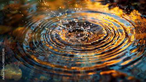 Ripples in Water Create a Serene and Mesmerizing Display of Natural Beauty. Each Gentle Wave Expands Outward, Disturbing the Surface with Grace and Fluidity. The Interplay of Light and Shadow Enhances