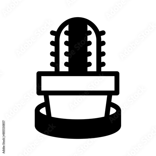 Cactus icons and symbols set in a 64px artboard size framework,
and Cactus symbols arranged in outline and glyph