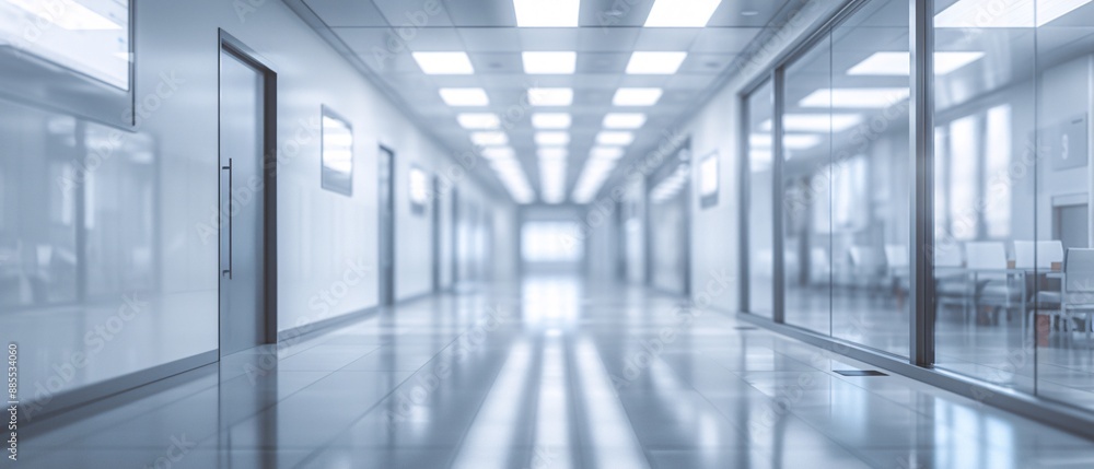 Blurred modern workspace with light. Blurred modern workspace with light.