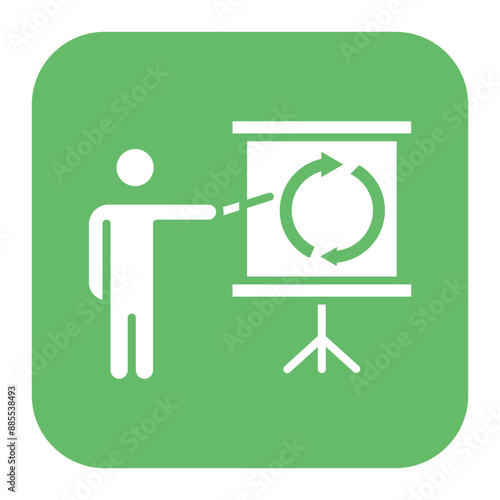 Refresher Training vector icon. Can be used for Business Training iconset.
