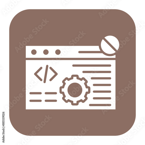 Code Block vector icon. Can be used for No Code iconset.