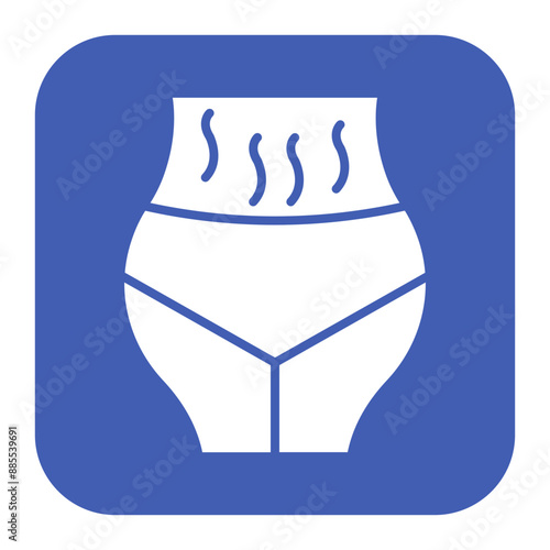 Stretchmarks vector icon. Can be used for Skincare iconset.