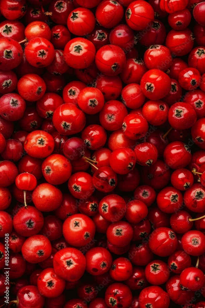Rowanberry berries texture background, Sorbus aucuparia fruits pattern, many rowan berries banner Rowanberry berries texture background, Sorbus aucuparia fruits pattern, many rowan berries banner