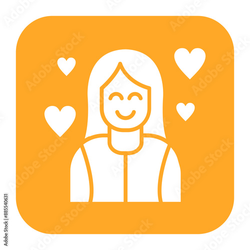 Happy Woman vector icon. Can be used for Comfort iconset.