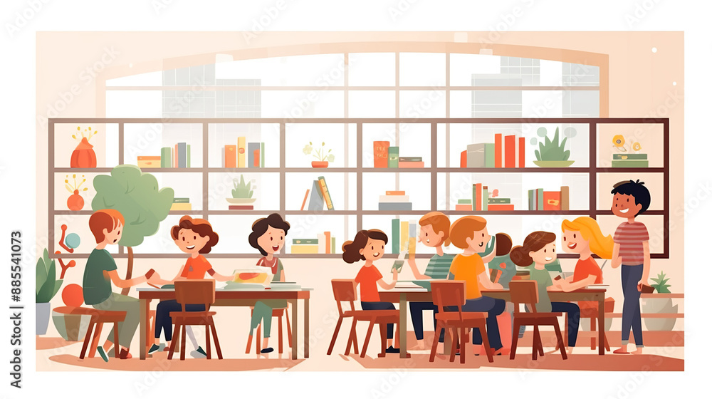 Isolated on a background of pure white are kindergarten students. Isolated on a background of pure white are kindergarten students.
