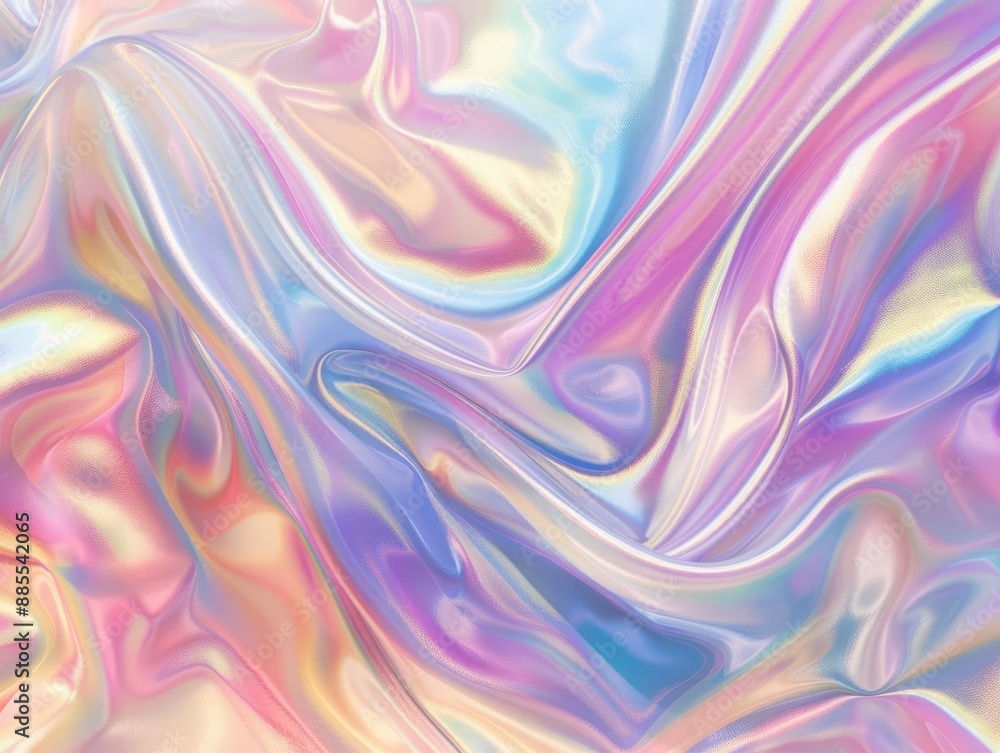 iridescent holographic wave ripples across a fluid background soft gradients of pastel hues blend seamlessly creating a mesmerizing ethereal effect reminiscent of soap bubbles or oil slicks iridescent holographic wave ripples across a fluid background soft gradients of pastel hues blend seamlessly creating a mesmerizing ethereal effect reminiscent of soap bubbles or oil slicks
