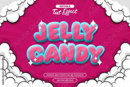 Jelly candy editable text effect
