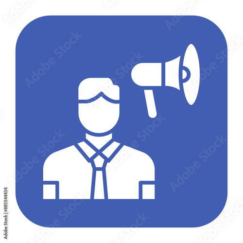 Influencer Male vector icon. Can be used for Home Based Business iconset.