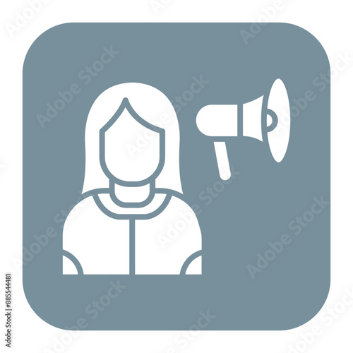 Influencer Female vector icon. Can be used for Home Based Business iconset.