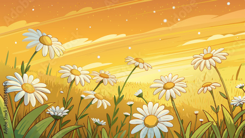 poetic description of serene field fill background vector art 