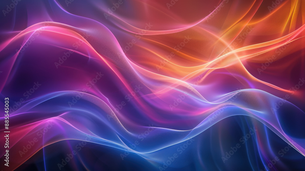 Colorful Abstract Waves in Evening Light Colorful Abstract Waves in Evening Light